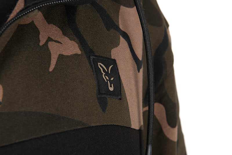 Fox LW Black / Camo Split Zip Hoody