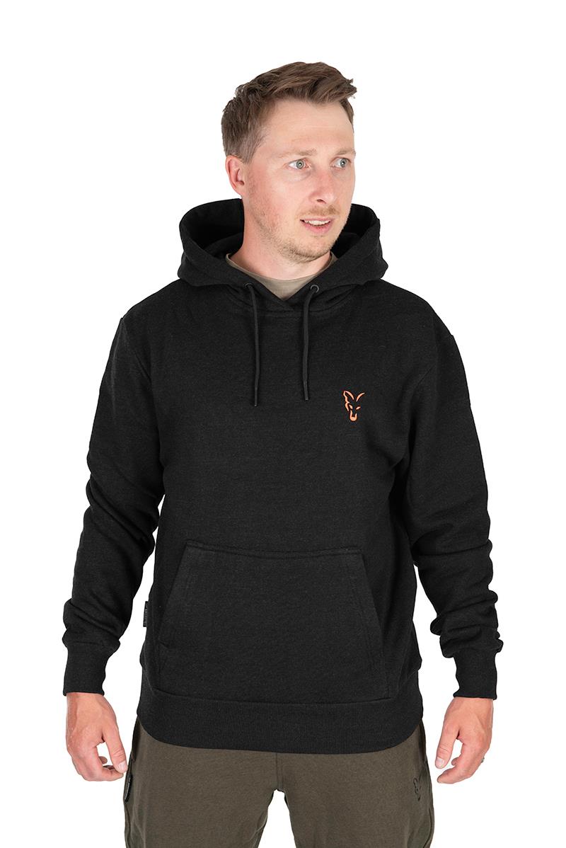 Kapuzenpullover aus der Fox-Kollektion in Schwarz und Orange 