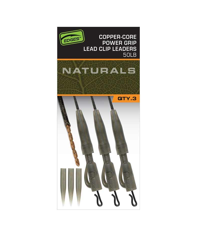 Fox Edges Naturals Copper-Core Power Grip Lead Clip Leaders