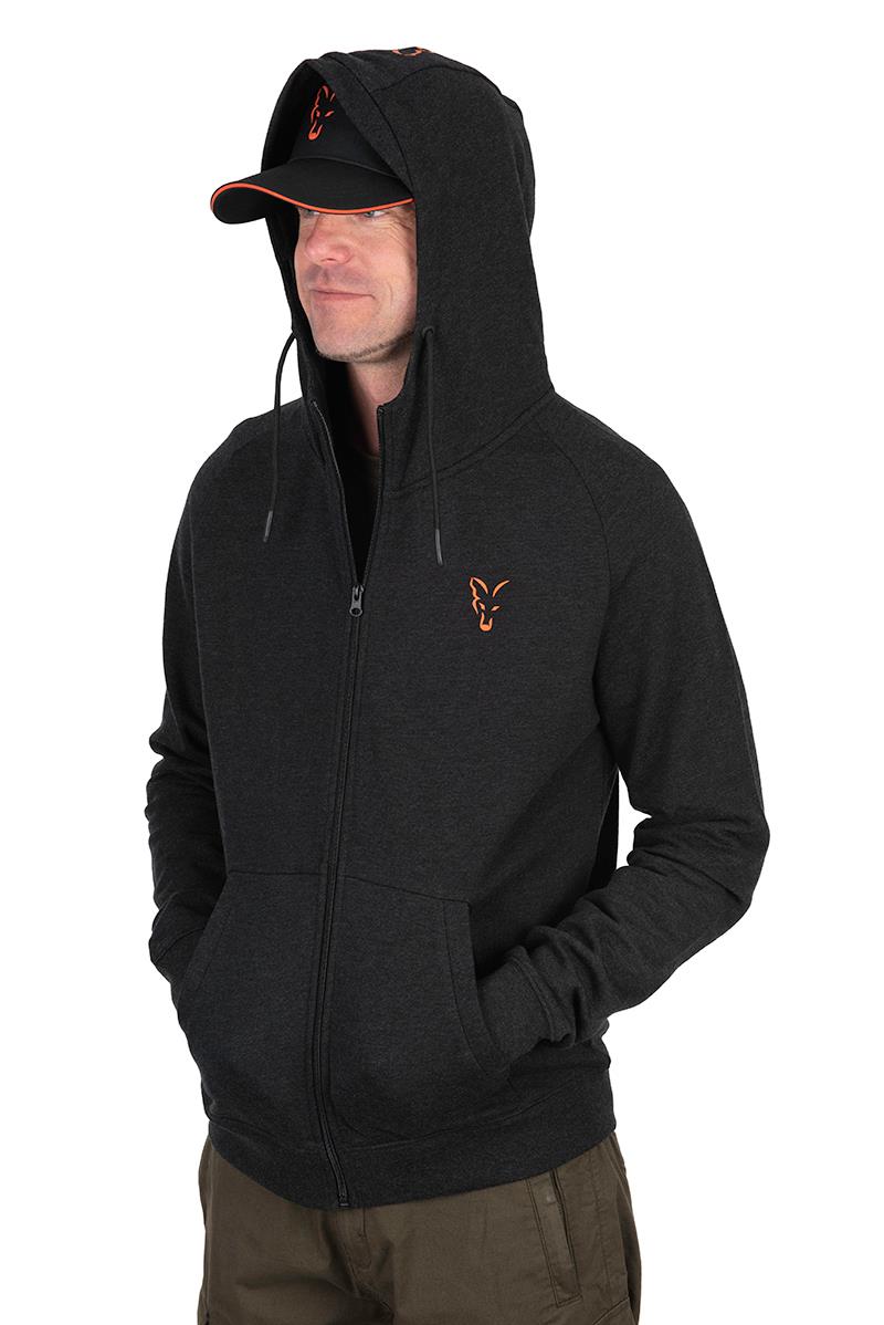 Fox Collection Light Weight Hoody Black & Orange