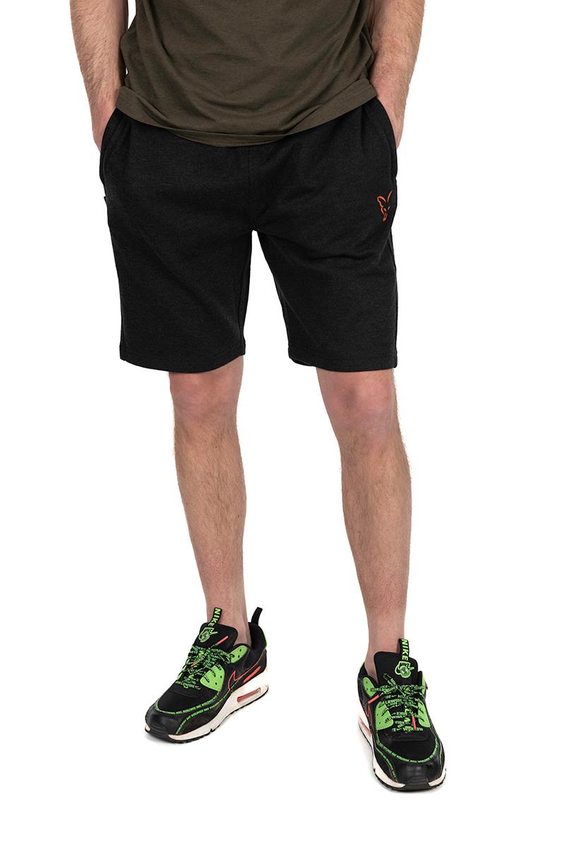 Leichte Jogger-Shorts aus der Fox-Kollektion in Schwarz und Orange 