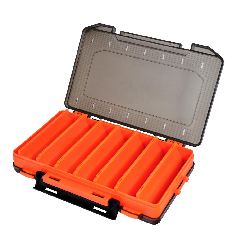 HTO Double Sided Lure Box 200x135x47mm 14 Compartment Orange