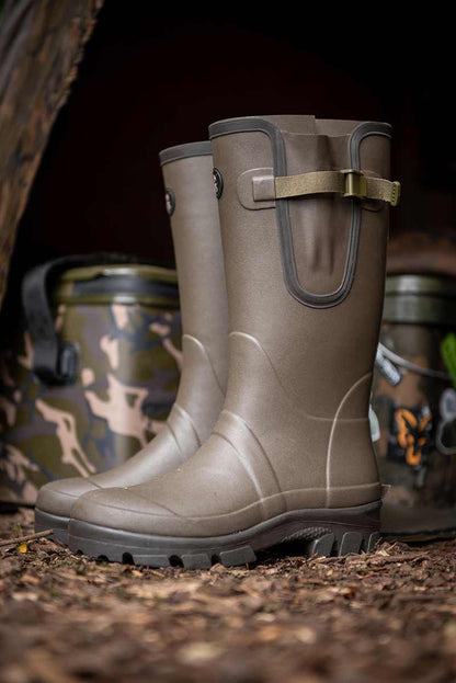 Fox Neoprene Lined Camo Khaki Rubber Boot