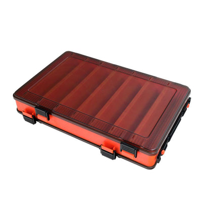 HTO Double Sided Lure Box 275x187x43mm 14 Compartment Orange