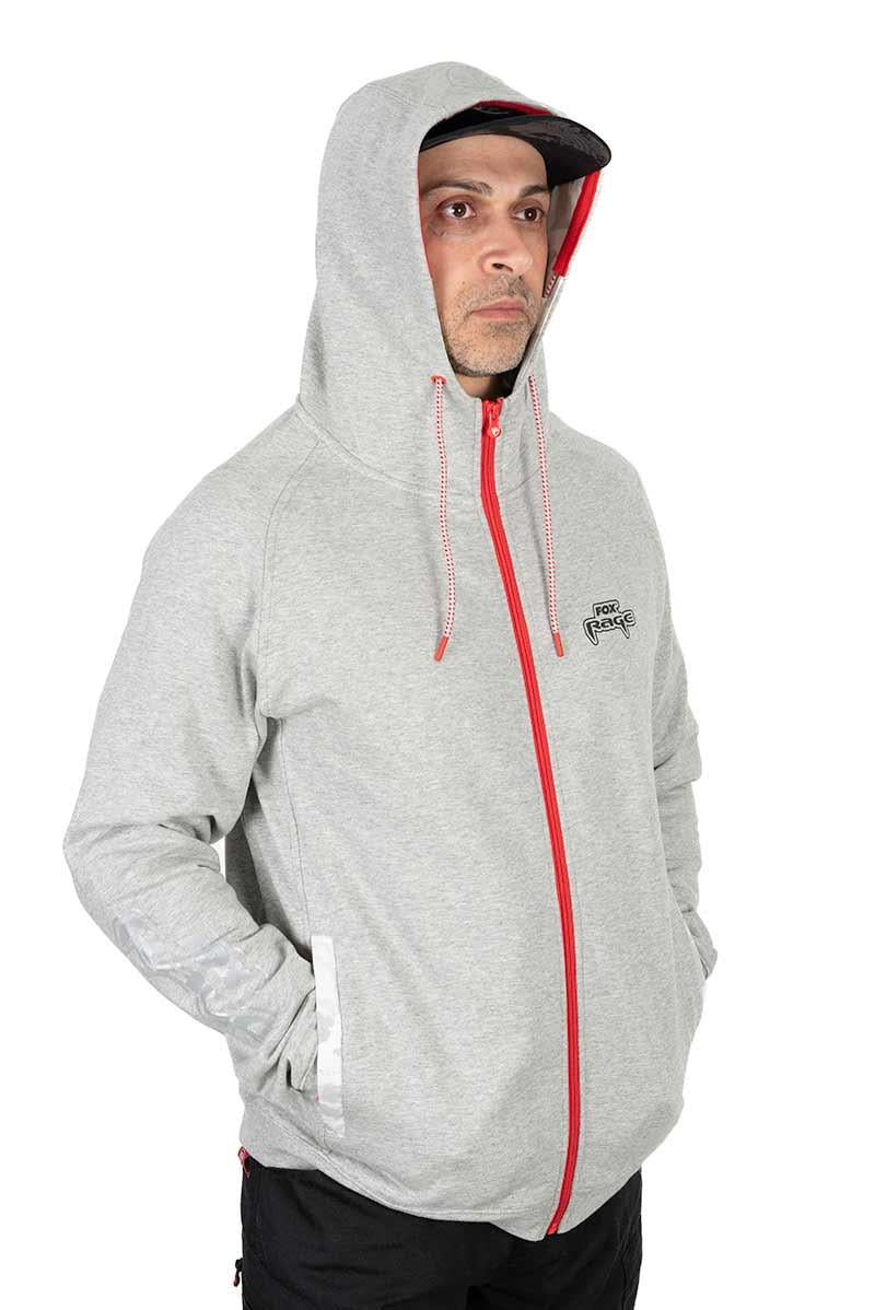 Sweat à capuche Fox Rage Voyager gris clair 