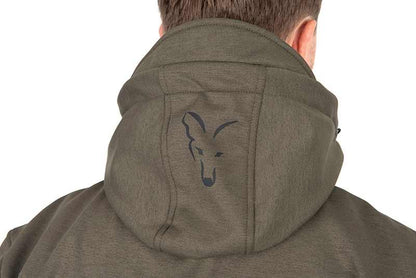 Softshell-Jacke aus der Fox-Kollektion in Grün und Schwarz 