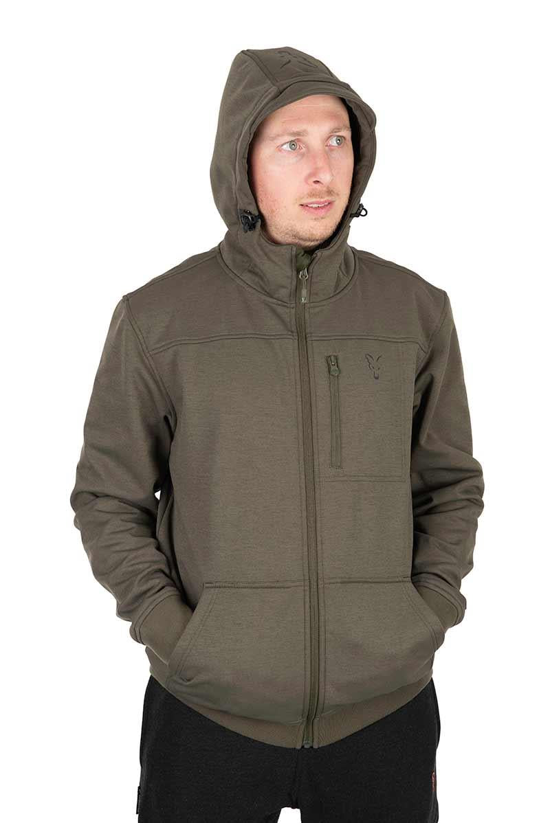 Softshell-Jacke aus der Fox-Kollektion in Grün und Schwarz 