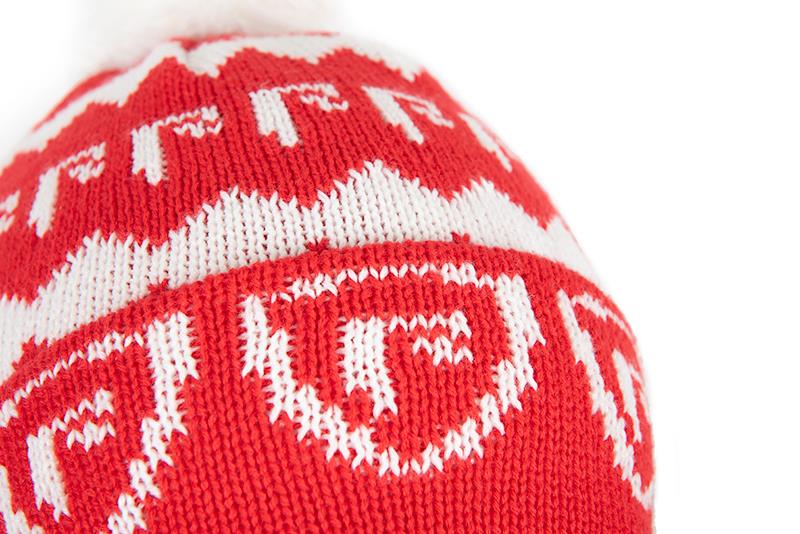 Fox Rage Red & White Bobble Hat