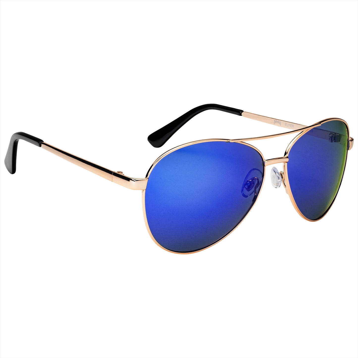 Strike King SK Plus Flyer Gold Sunglasses Blue Revo Mirror Grey Base Lens