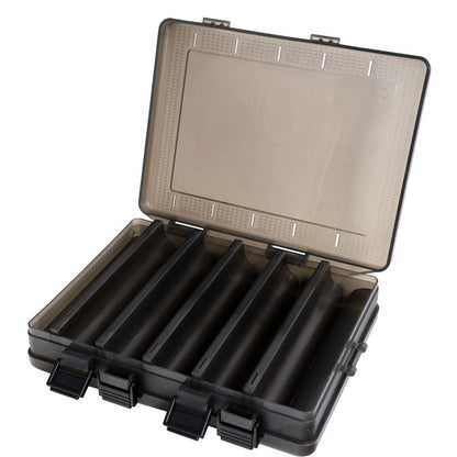 HTO Double Sided Lure Box 206x170x43mm 10 Compartment Black