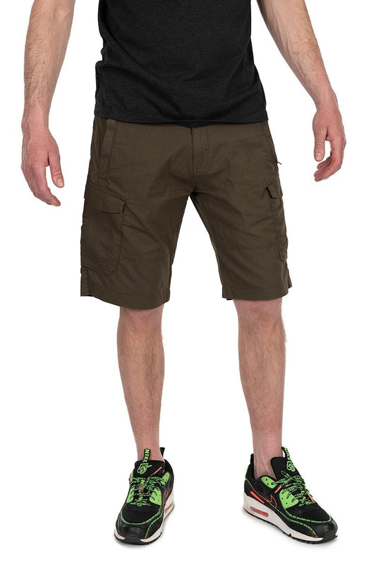 Fox Collection Light Weight Cargo Shorts Green & Black