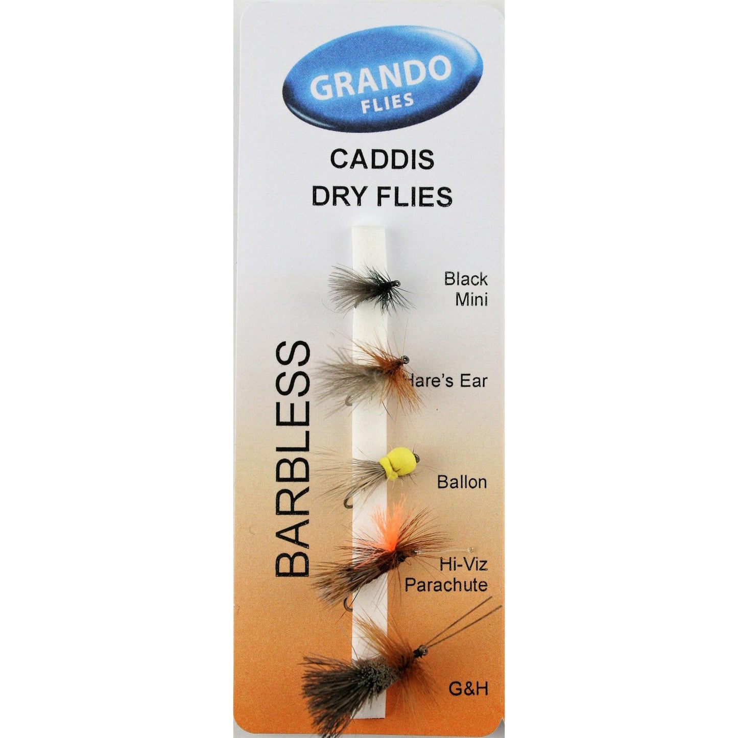 Dragon Grando CADDIS MOUCHES SÈCHES - SANS BARBLES