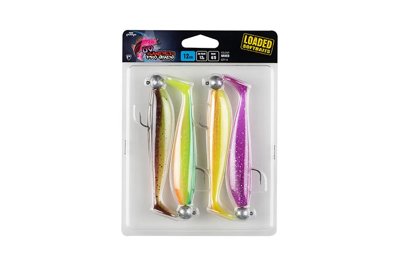 Fox Rage Zander Pro Shad Mixed UV Color Pack Loaded 