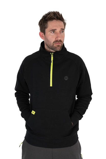 Matrix 1/4 Zip Sweat Schwarz/Limette (Black Edition)