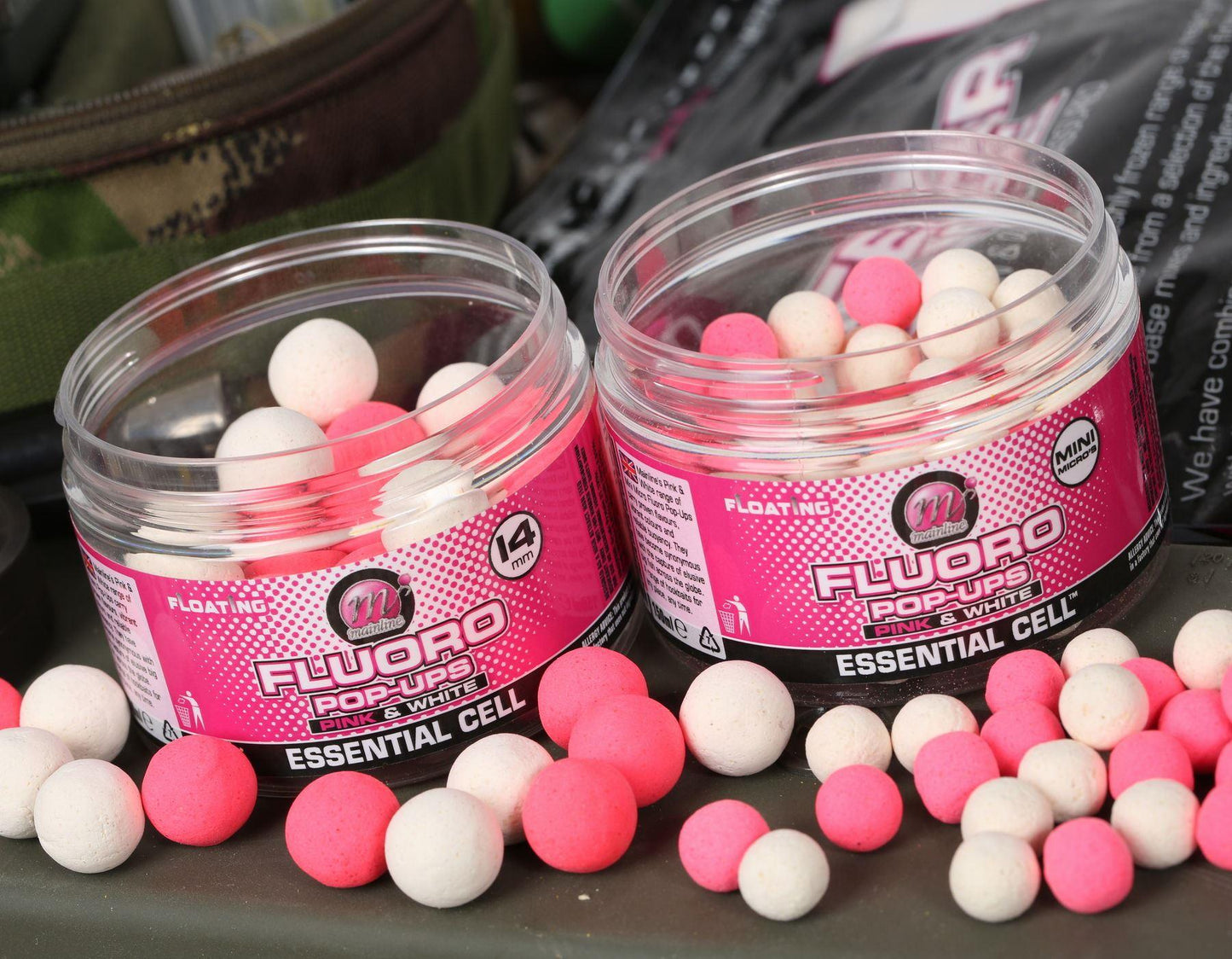 Mainline Fluoro Pop-Ups Pink & White 14mm