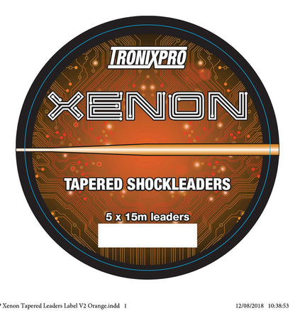 TronixPro Xenon Tapered Leaders Orange 0.35-0.70mm 15lb-60lb 5x15m