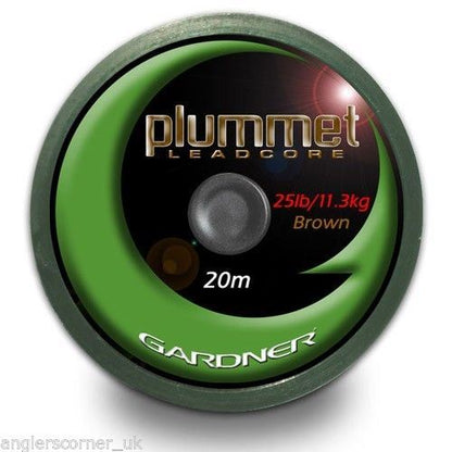 Gardner Plummet Leadcore Brown 25lb