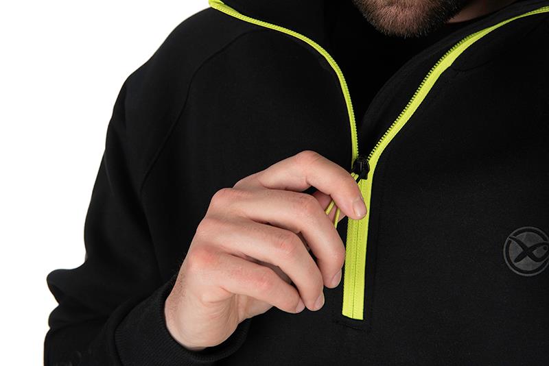 Matrix 1/4 Zip Sweat Schwarz/Limette (Black Edition)