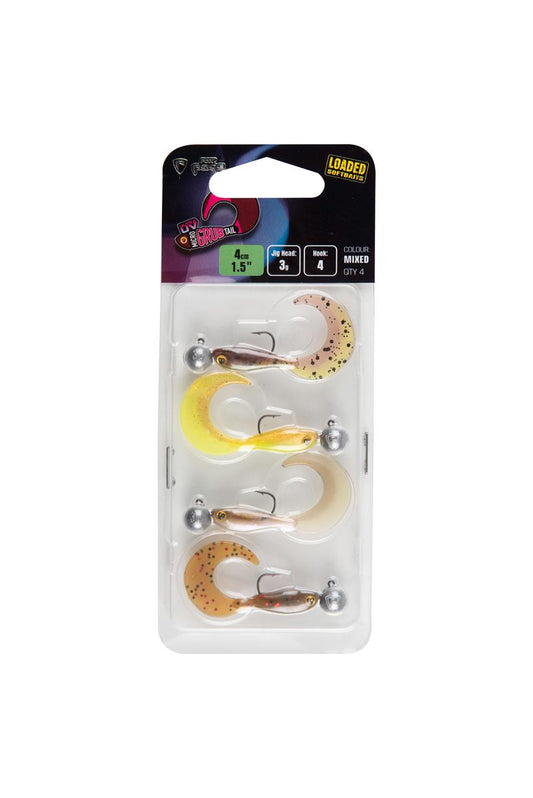 Fox Rage Micro Grub Tail Mixed UV Colour Pack Loaded