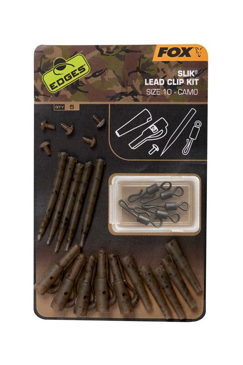 Fox Edges Camo Slik Kit de clips pour plomb Taille 10