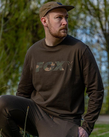 Fox Khaki / Camo Long Sleeve T-Shirt - L