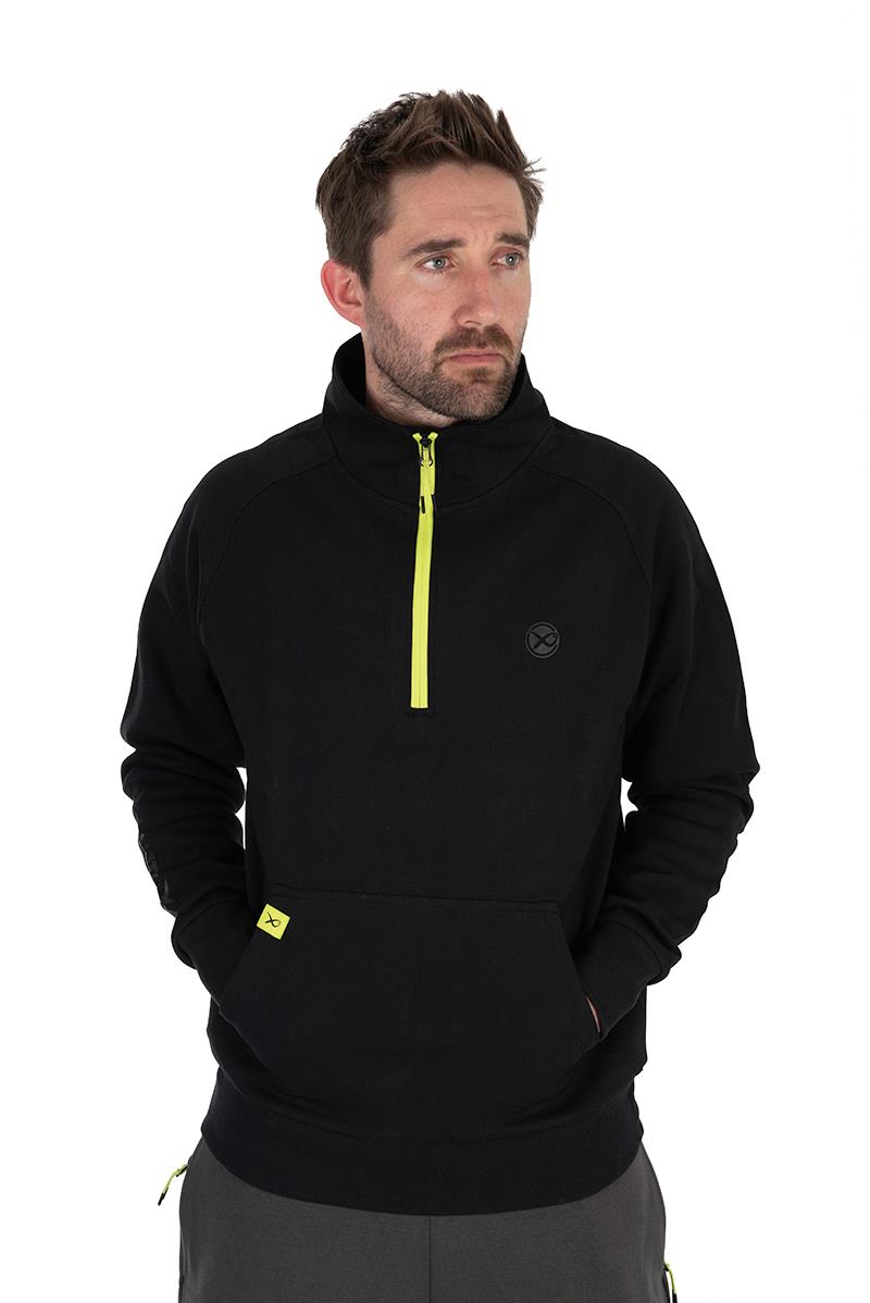 Sweat Matrix 1/4 Zip Noir/Lime (Black Edition)