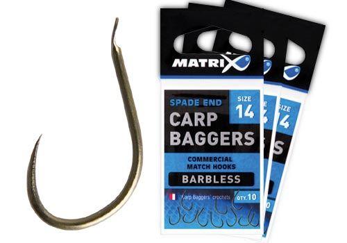 Fox Matrix Carp Baggers Barbless Spade end