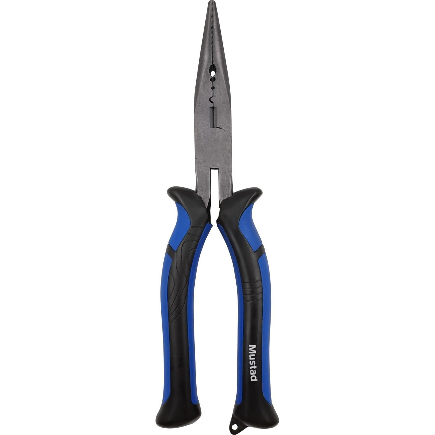 Pince à bec droit Mustad 8" bleue