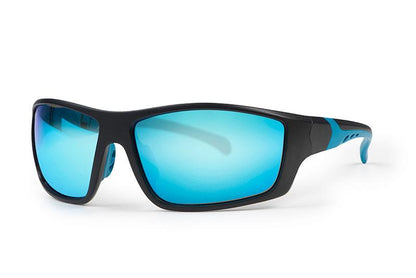 Lunettes Salmo noires verres gris glace bleu