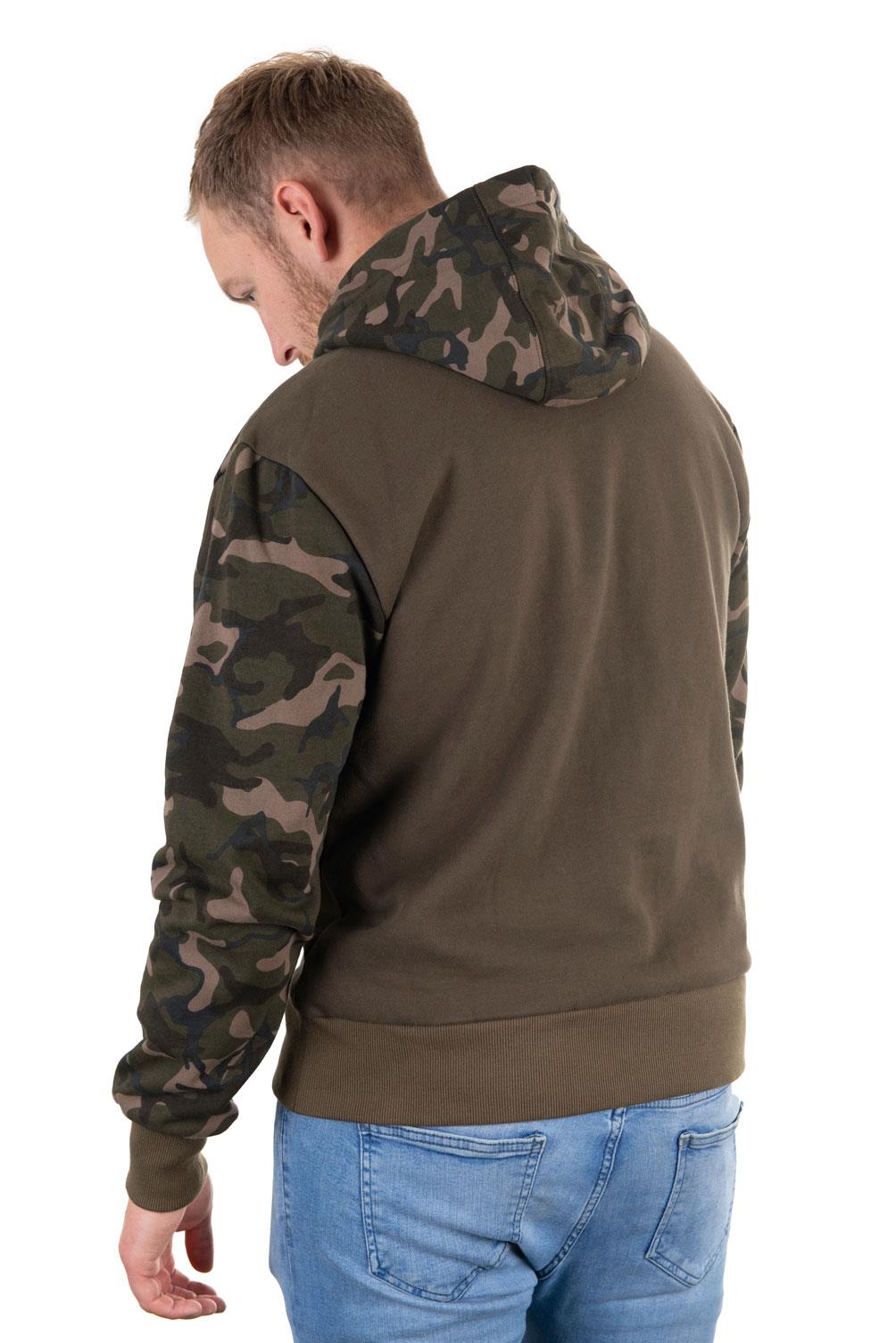 Sweat à capuche camouflage Fox kaki