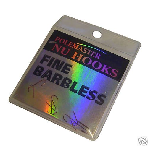 Polemaster Nu Hooks Fine Barbless Size 24