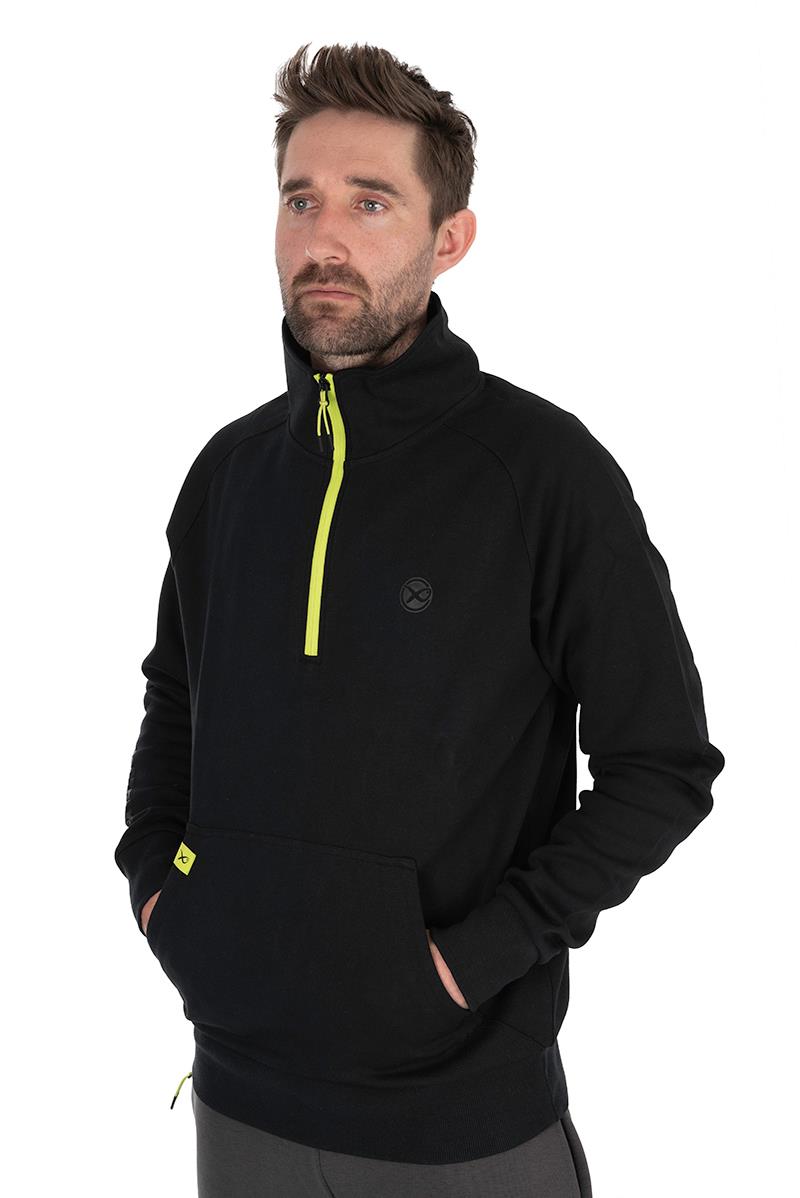 Matrix 1/4 Zip Sweat Schwarz/Limette (Black Edition)