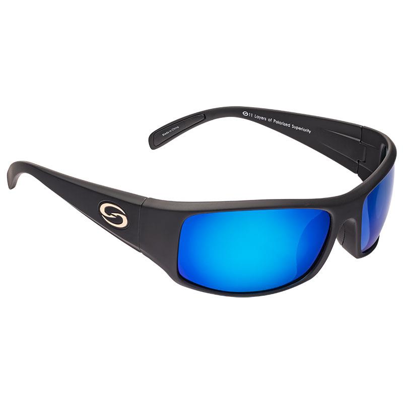 Strike King S11 Optics Okeechobee Matte Black Frame Multi Layer White Blue Mirror Gray Base Lens