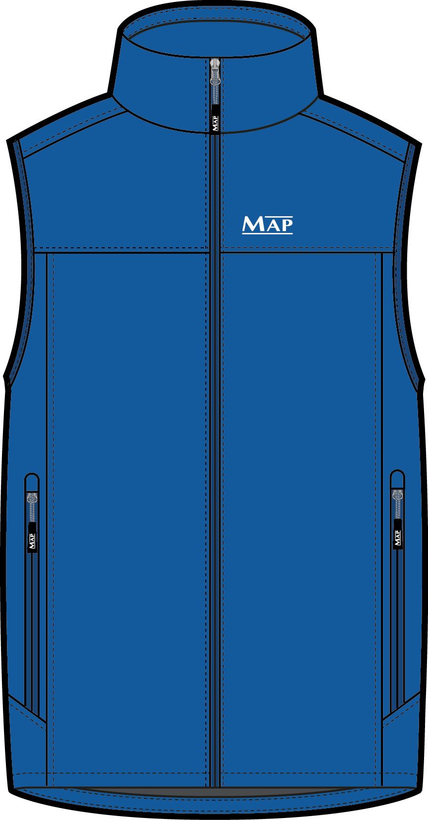 MAP Softshell Gilet Blue