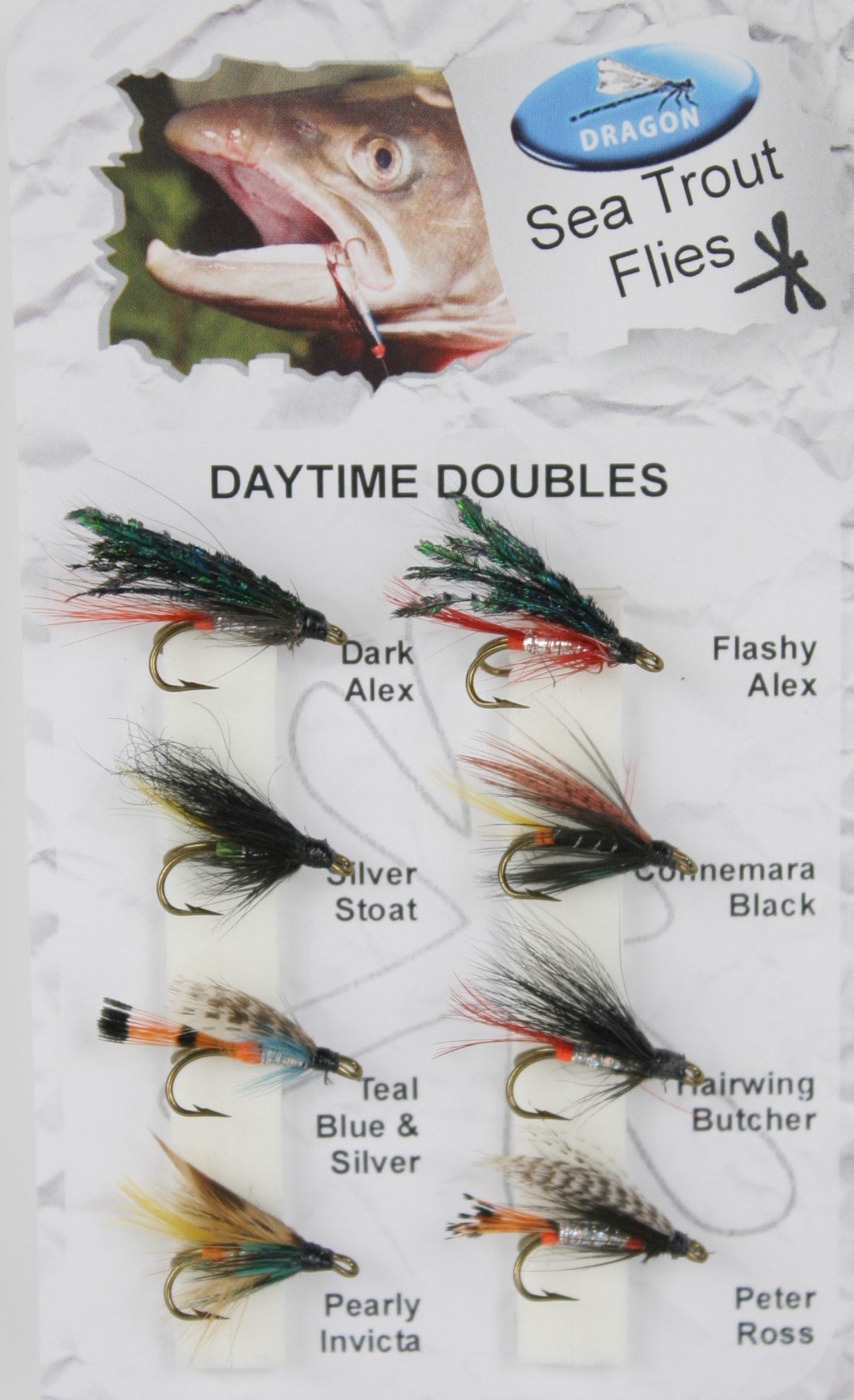 Dragon Tackle Saumon Truite de Mer Mouches Daytime Doubles